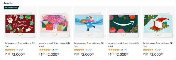Print at Home Gift Cards